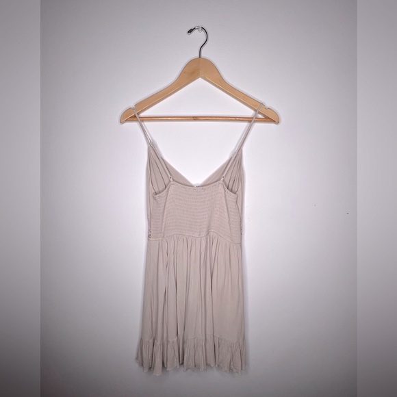 Crotchet Mini Dress in Cream Garage Clothing - Picture 3 of 4